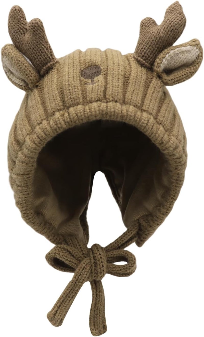 MINGSEECESS Kids Knitted Beanie Hat Cute Frog Cartoon Winter Warmer Cap with Big Eyes for Baby Boys Girls - Image 1